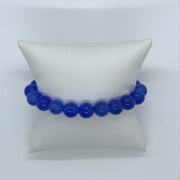Blue stretchy bracelet - Picture 1 of 2